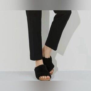 BIRKENSTOCK Papillio- Namica Shearling Wedge Slide. Size 38